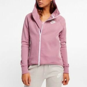Nike Sportswear Tech Fleece Mauve Oversized Full-Zip Hoodie Cape M